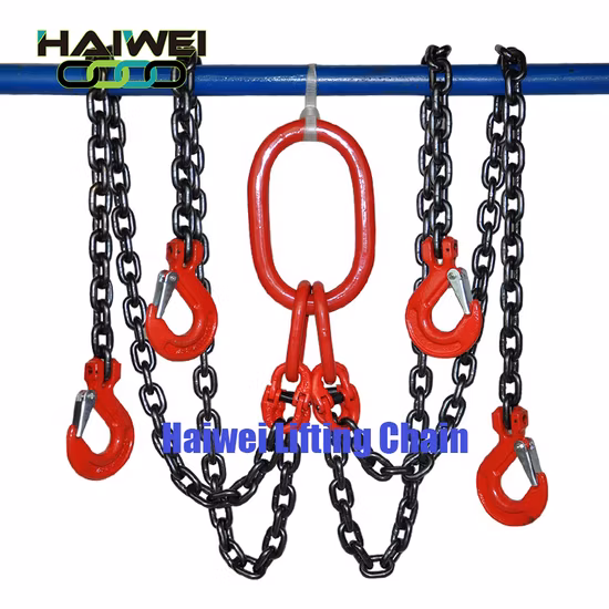 Lifting Chains with Hooks Alloy Steel Multi-Leg 2 3 4 Leg G80 G100 Lifting Chain Sling with Hook