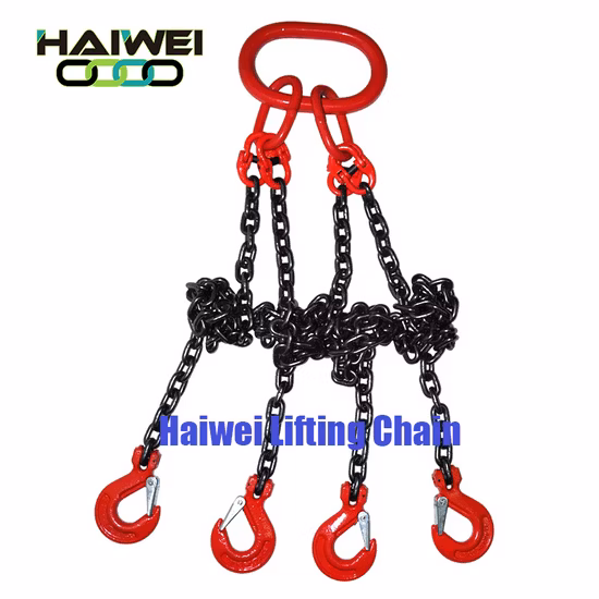 Lifting Chains with Hooks Alloy Steel Multi-Leg 2 3 4 Leg G80 G100 Lifting Chain Sling with Hook