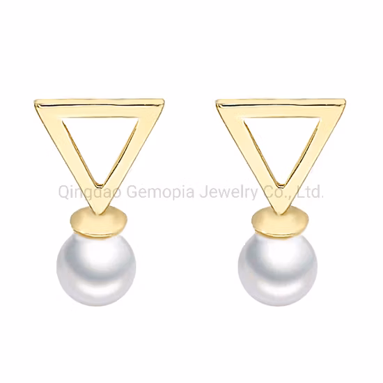 Accessoires de mode Boucles d'oreilles triangle de couleur de boucle d'oreille personnalisable avec zircon